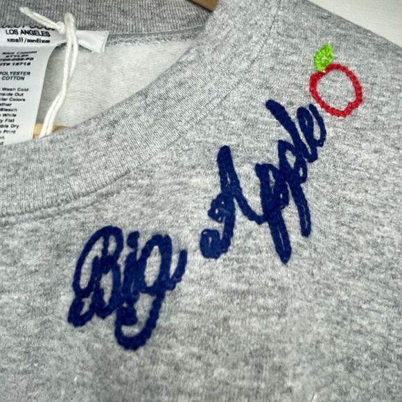 NWTs Project Social T Big Apple Embroidered Sweatshirt - Picture 10 of 12
